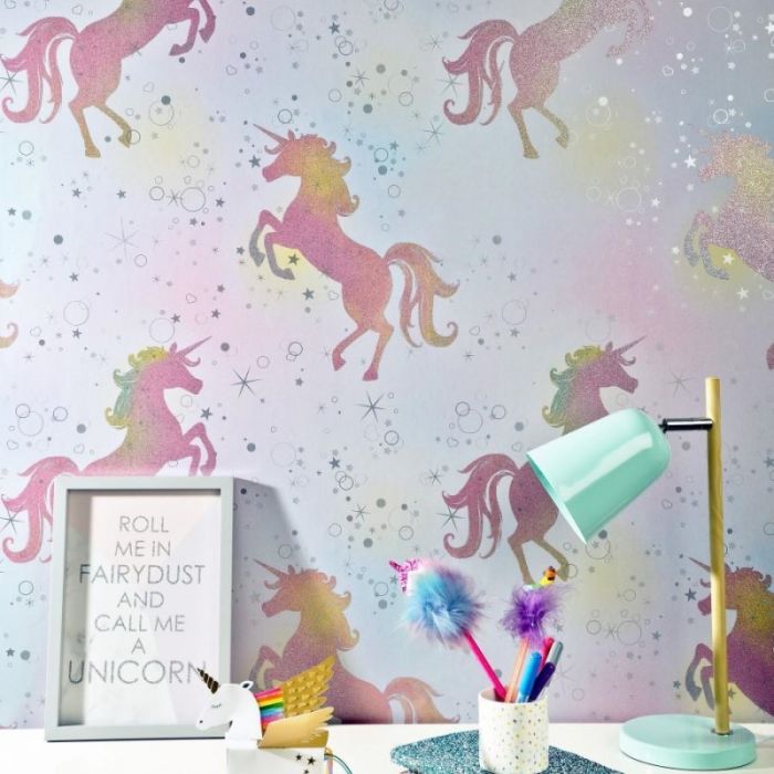 Bedazzled Unicorn Glitter Wallpaper