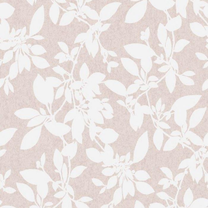 Linden Floral Sparkle Wallpaper Blush Pink