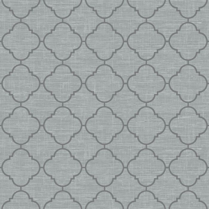 Trellis Metallic Wallpaper Grey
