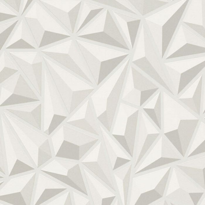 3D Geometric Wallpaper White