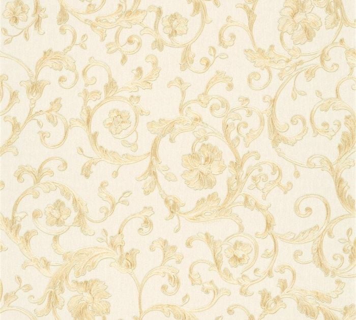 Versace Barocco Floral Wallpaper Cream I Versace I Decorating Centre Online