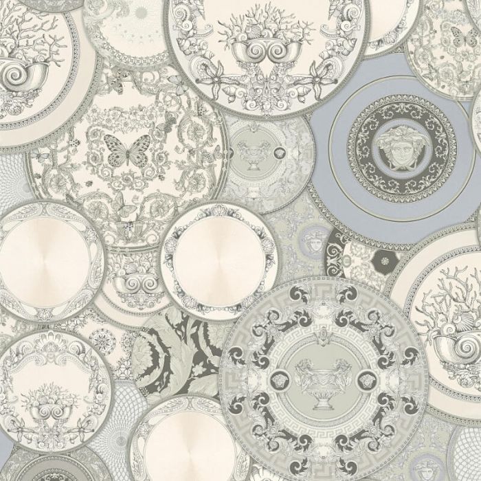 Versace Decorative Plates Grey