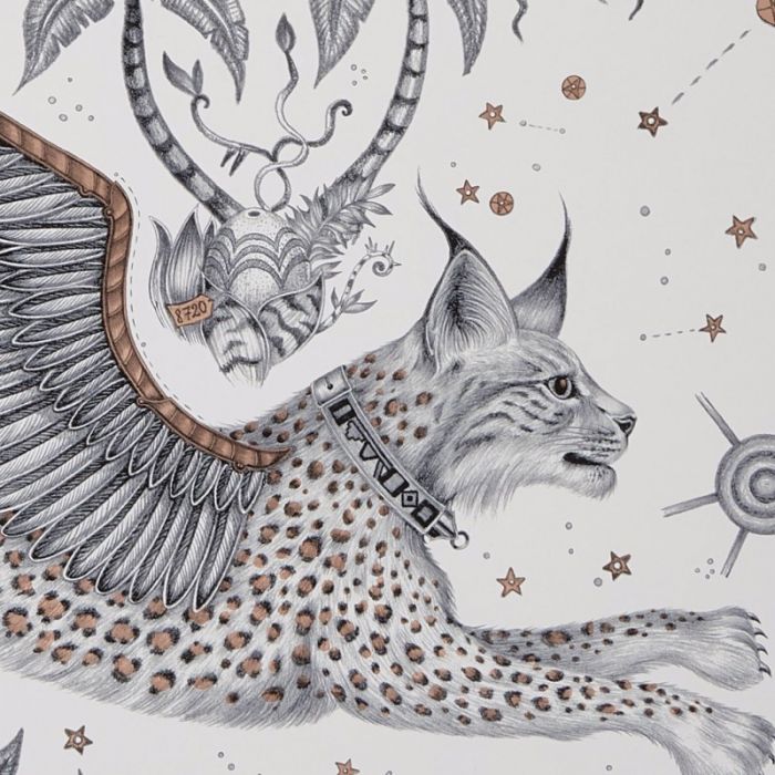 Clarke & Clarke Lynx Wallpaper- Nude