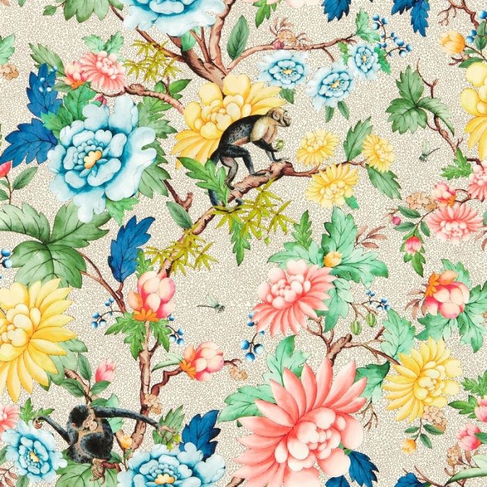 Clarke & Clarke Sapphire Garden Wallpaper - Ivory