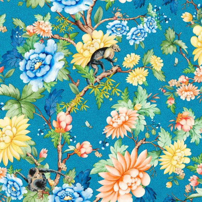 Clarke & Clarke Sapphire Garden Wallpaper - Sapphire