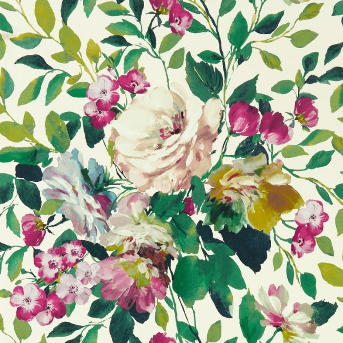 Clarke & Clarke Bloom Wallpaper - Fuchsia