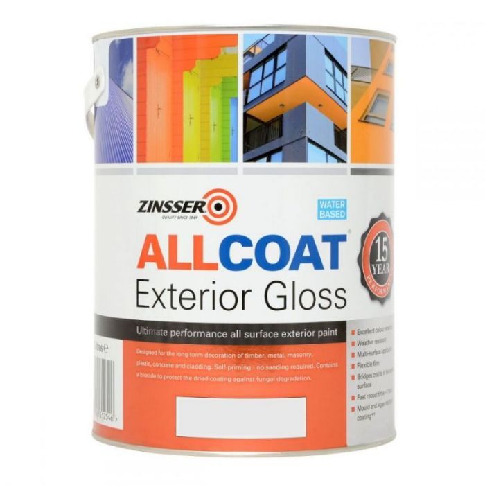 Zinsser Allcoat Gloss Interior/Exterior Paint - BS 00 E 55 - 5L