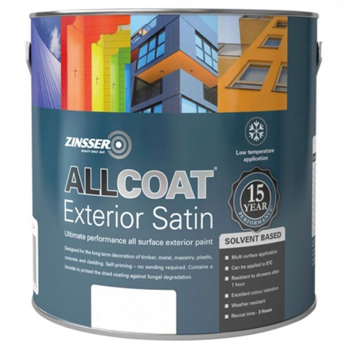 Zinsser AllCoat Satin (Solvent Based) - Designer Colour Match Paint - Evergreen - 1L