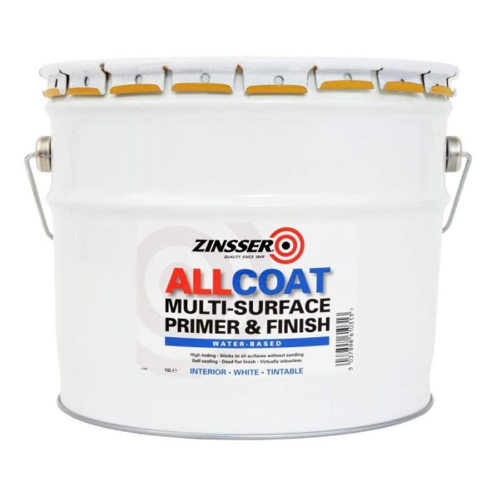 Zinsser AllCoat Interior Multi Surface Primer & Finish (Water-Based) - White 10L