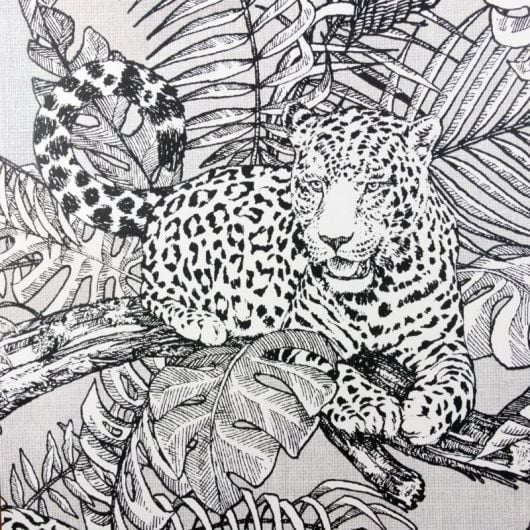 Mamboa Leopard Wallpaper Grey | Muriva | Decorating Centre Online