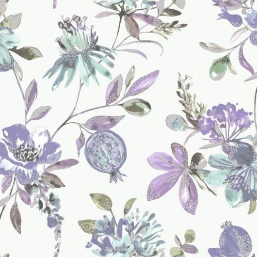 Melgrano Floral Wallpaper Heather | Holden Decor | Decorating Centre Online