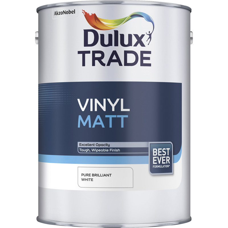 Dulux Trade Vinyl Matt Paint - Pure Brilliant White