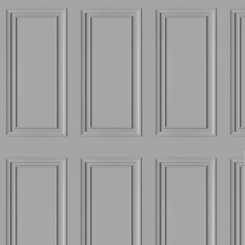 Extra Large Wainscoting Wood Panel Wallpaper Grey
