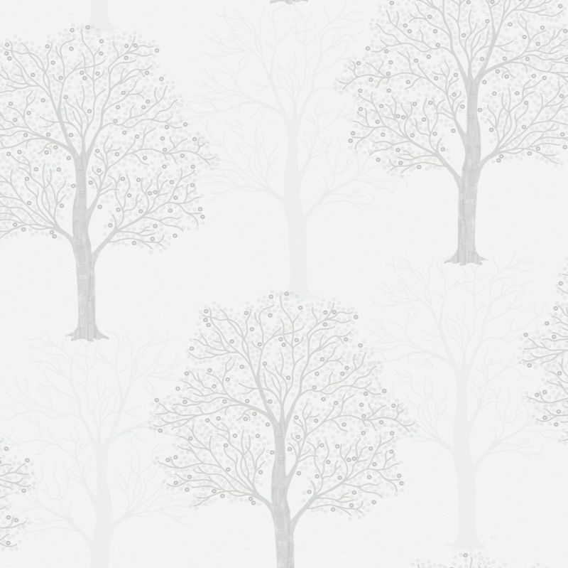Opus Ornella Sequin Tree Wallpaper Silver