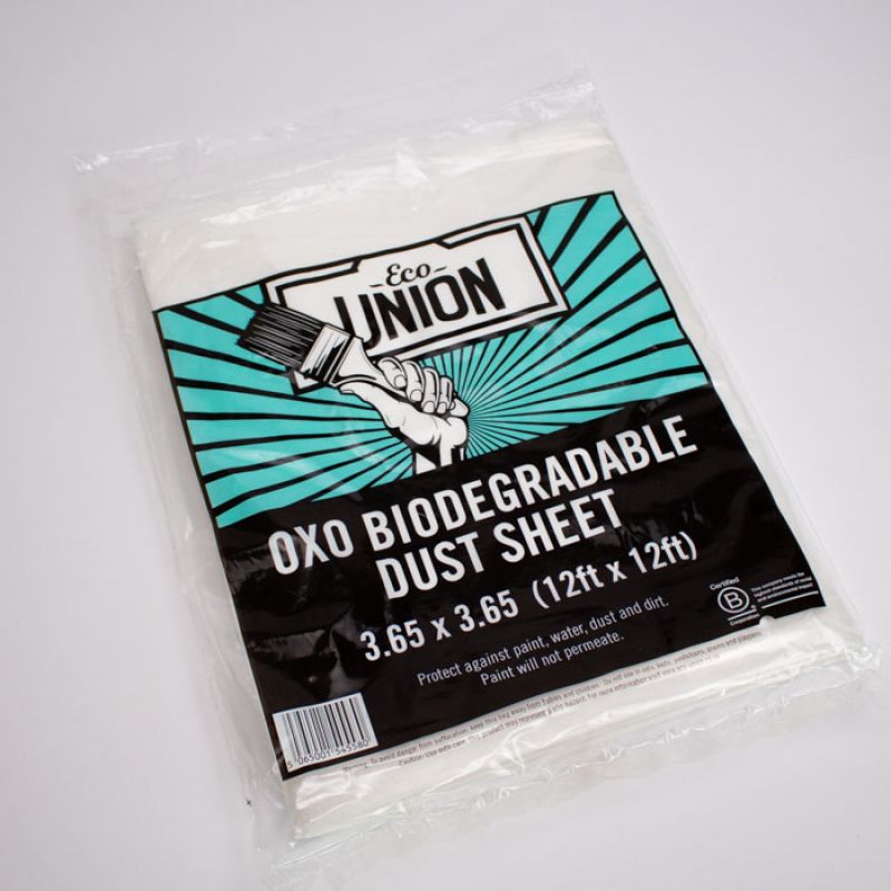 Eco Union Oxo Biodegradable Clear Single Dust Sheet 12ft x12ft