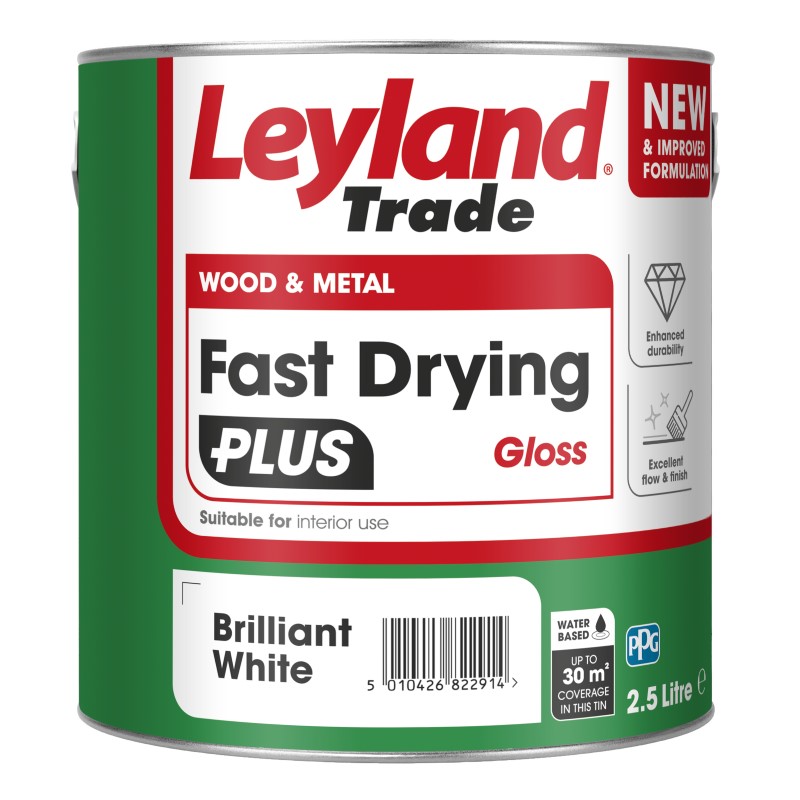 Leyland Trade Fast Drying PLUS Gloss - Brilliant White