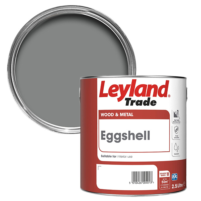 Leyland Trade Eggshell - Designer Colour Match - Light Lead Grey 2.5L (NTB272)