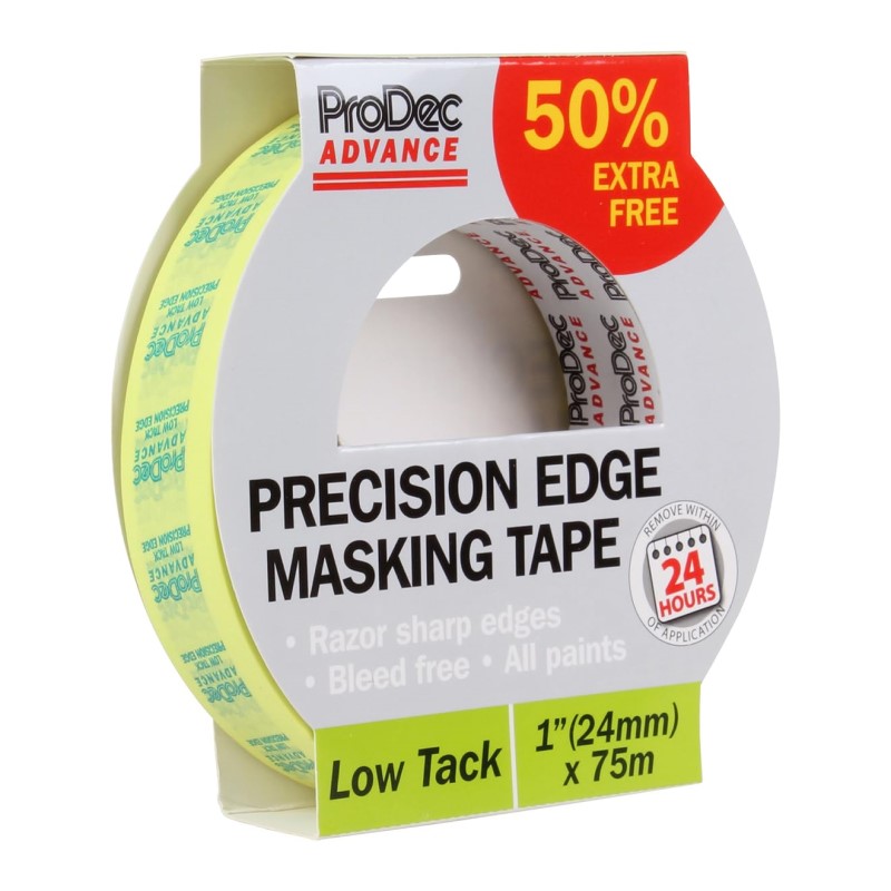 Prodec Advance Precision Edge Masking Tape - 50m (Plus 50% Free)