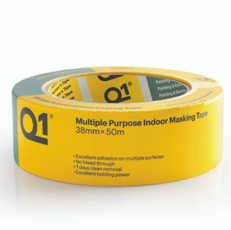 Q1® Multiple Purpose Indoor Masking Tape 1.5" x 50m Box of 24