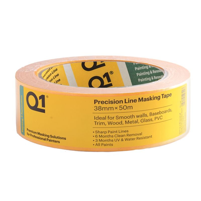 Q1® Precision Line Masking Tape 1.5" x 50m Box of 24