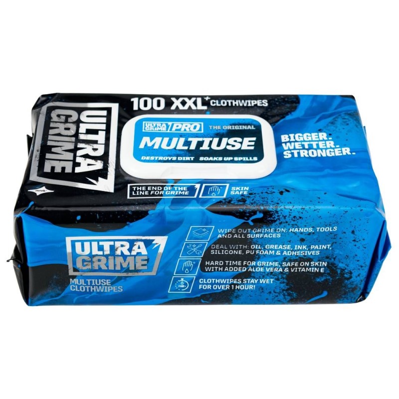 UltraGrime Pro Multi-Use XXL Cleaning Wipes (Pack of 100)