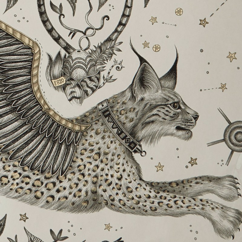Clarke & Clarke Lynx Wallpaper- Gilver