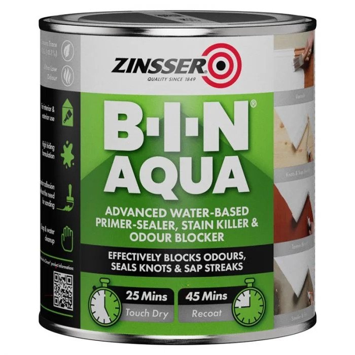 Zinsser B-I-N Aqua Primer - Tinted Colour Match (Light Colours Only)